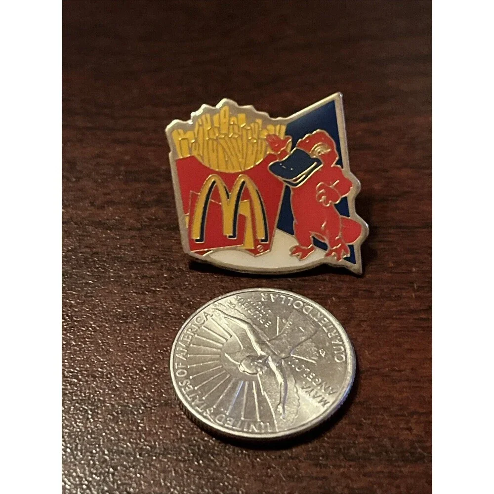 McDonald’s 2000 Sydney Olympics Mascot Pin Syd French Fries Employee Lapel Pin‎